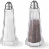 Bakmina Klassiek peper- en zoutstrooier - Glas met RVS