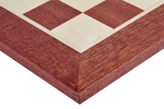 Thumbnail van een extra afbeelding van het spel Luxe houten schaakbord staunton 5  -48 x 48  cm  - veldgrootte 50 mm