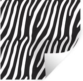 Muurstickers - Sticker Folie - Dieren - Zebraprint - Zwart - 30x30 cm - Plakfolie - Muurstickers Kinderkamer - Zelfklevend Behang - Zelfklevend behangpapier - Stickerfolie