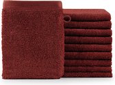 Blumtal Terry Handdoeken Set - 10 x Washandje - 15 x 20 cm Aurora Rood