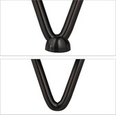 Relaxdays hairpin poten - tafelpoten metaal zwart - meubelpoot - set van 4 - haarspeld - 10 cm - 2 stangen