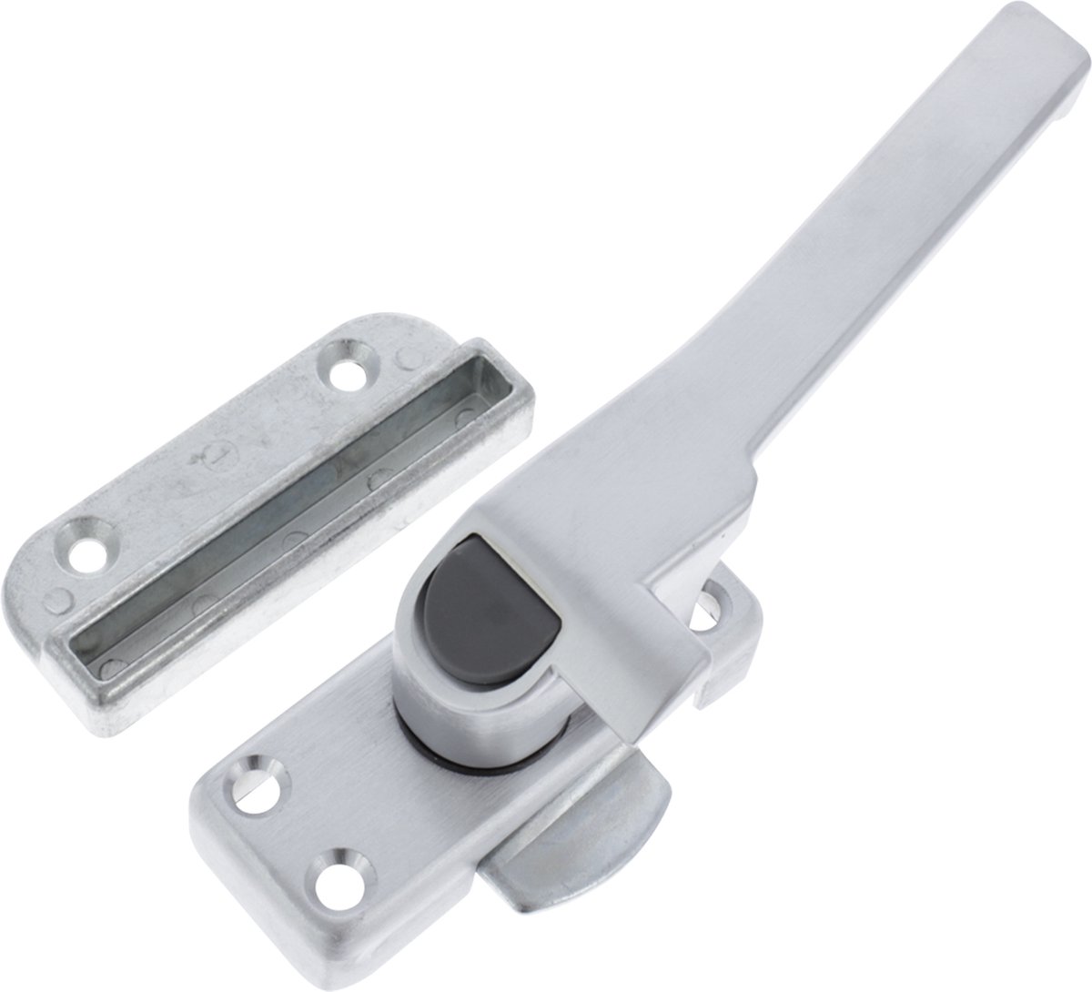 Starx raamsluiting rechts aluminium - met nok en knop