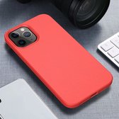 Apple iPhone 12 Hoesje - Mobigear - Bio Serie - Eco Friendly Backcover - Rood - Hoesje Geschikt Voor Apple iPhone 12