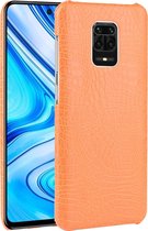 Xiaomi Redmi Note 9S Hoesje - Mobigear - Croco Serie - Hard Kunststof Backcover - Oranje - Hoesje Geschikt Voor Xiaomi Redmi Note 9S