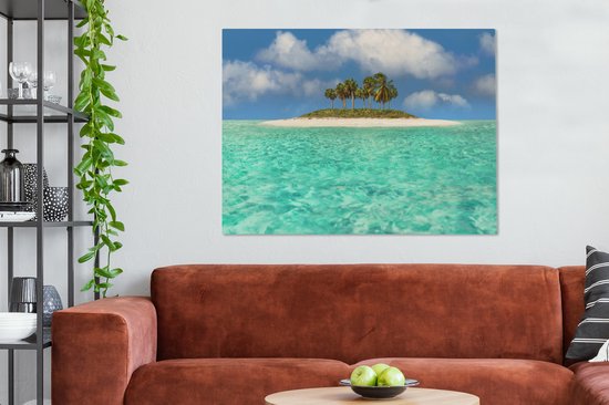 Peintures sur toile - Impression photo île des Caraïbes - 120x90 cm - Décoration murale