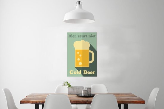 Affiche Mancave - Bières - La Bières ne bourrine pas - Pub - Café - 40x60 cm