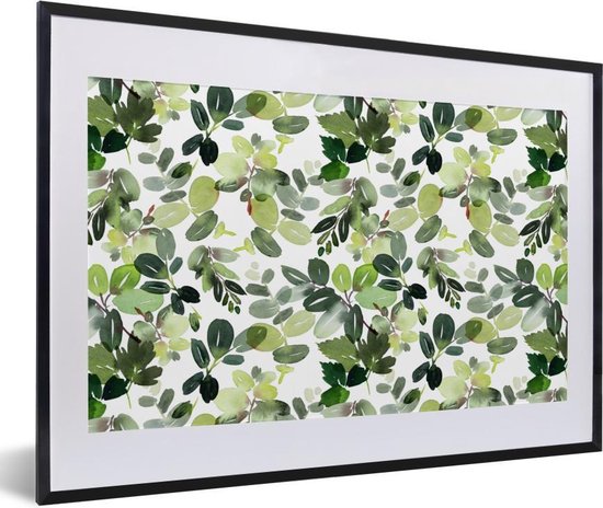Affiche avec cadre Noël - Plantes - Gui - 60x40 cm - Décoration de Noël - Décoration de Décorations de Noël - Décoration de Noël Salon