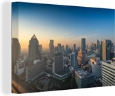 Canvas Schilderij Thailand - Bangkok - Skyline - 120x80 cm - Wanddecoratie