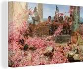 Canvas Schilderij De rozen van Heliogabalus - Lawrence Alma Tadema - 90x60 cm - Wanddecoratie