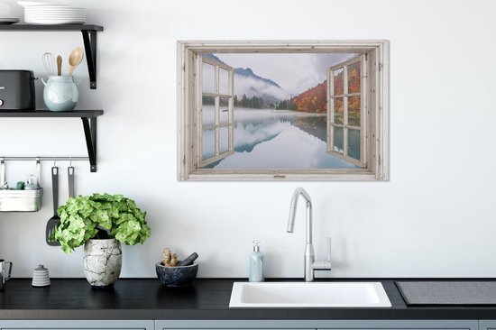 Tableau Toile Transparente - Automne - Water - 60x40 cm - Décoration murale