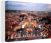 Place Saint - Pierre de Rome en toile 80x60 cm - Impression photo sur toile peinture Décoration murale salon / chambre à coucher) / Villes Peintures Toile