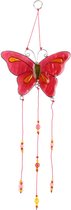 Zonvanger - Vlinder roze - Resin - Roze - 31x12x1 cm - Indonesie - Sarana - Fairtrade