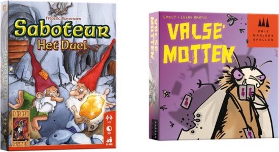 Afbeelding van het spel Spellenbundel - Kaartspel - 2 stuks - Saboteur: Het duel & Valse Motten