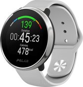 Siliconen Smartwatch bandje - Geschikt voor  Polar Unite sport band - grijs - Strap-it Horlogeband / Polsband / Armband