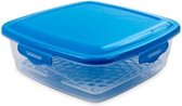 Hega Lunchbox Met Rekje London 1 Liter 17 X 6,2 Cm Blauw