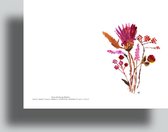 Flowerpainting by Albertien - Handgeschilderde kaarten - Bosje droogbloemen - dubbel