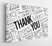 Dank u Word Cloud concept achtergrond in vele talen - Modern Art Canvas - Horitonzal - 378218041 - 50*40 Horizontal