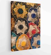 Typisch Mexicaanse shakers van diverse kleuren - Moderne schilderijen - Verticaal - 1664637511 - 115*75 Vertical