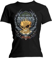 Five Finger Death Punch Dames Tshirt -XL- Trouble Zwart