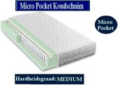 Caravan -  1-Persoons Matras -MICRO POCKET HR45 Koudschuim 7 ZONE 21 CM - Gemiddeld ligcomfort - 90x190/21