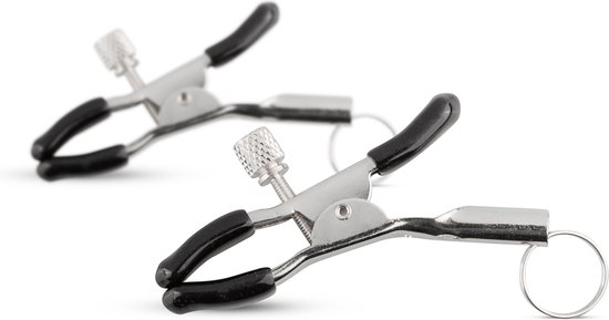 Toys Fetish Collection Verstelbare Tepelklemmen Met Ringetje