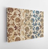 Royal Grunge Floral Abstract Color volledige achtergrond Behang Design & tegelontwerp - Modern Art Canvas - Horizontaal - 1351008152 - 80*60 Horizontal