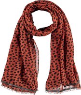 Sarlini | Lange bruine dames sjaal met dots | Midbrown