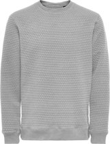 Only & Sons Trui Onsodgar Reg Crewneck Sweat 22021346 Light Grey Melange Mannen Maat - S