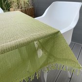 JEMIDI Tuin tafelkleed weerbestendig Foam tafelkleed tuin gemakkelijk onderhoud wasbaar en weerbestendig - Lime groen - Vorm Rond - Maat 140x140