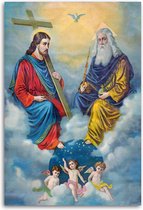 Trend24 - Canvas Schilderij - Holy Trinity - Schilderijen - Reproducties - 60x90x2 cm - Blauw