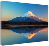 Trend24 - Canvas Schilderij - Fuji - Schilderijen - Landschappen - 100x70x2 cm - Blauw