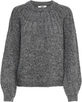 Jacqueline de Yong Trui Jdymaiken L/s Pullover Knt 15230553 Dark Grey Melange Dames Maat - XS