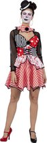 Wilbers & Wilbers - Clown & Nar Kostuum - Bloedspetter Halloween Griezel Clown - Vrouw - Rood - Maat 42 - Halloween - Verkleedkleding