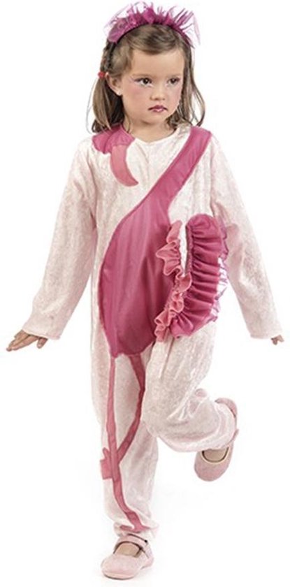 Limit - Arend & Struisvogel & Uil & Kraai & Aasgier & Toekan & Flamingo Kostuum - Fraaie Elegante Roze Flamingo - Meisje - Roze - Maat 122 - Carnavalskleding - Verkleedkleding