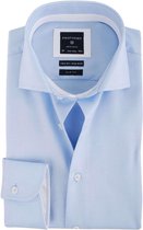 Profuomo Overhemd Blauw + Wit Contrast - maat 37