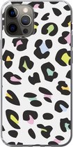 Coque iPhone 13 Pro - Imprimé panthère - Couleurs - Zwart - Coque de téléphone en Siliconen