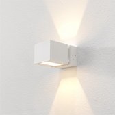 WALU Wandlamp LED 2x3W/590lm Vierkant Wit