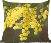 Sierkussens - Kussentjes Woonkamer - 40x40 cm - Mimosa plant met gele bladeren
