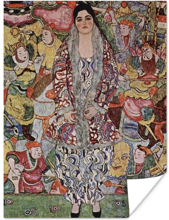 Poster Portret van Friedericke Maria Beer - schilderij van Gustav Klimt - 90x120 cm