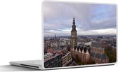 Laptop sticker - 15.6 inch - Groningen - Martinitoren - Lucht - 36x27,5cm - Laptopstickers - Laptop skin - Cover