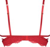 Hunkemöller Dames Lingerie Niet-voorgevormde longline beugel bh Eve  - Rood - maat E80