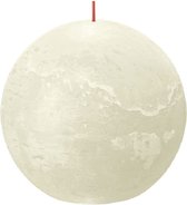 Bolsius ivoor rustiek bolkaars Ø 145 mm (90 uur) Eco Shine Soft Pearl