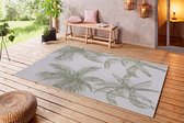 Buitenkleed palm Jaora - grijs/groen 200x290 cm