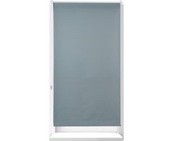 rolgordijn verduisterend - 90 x 210 cm - stof 86 cm - zonder boren - grijs