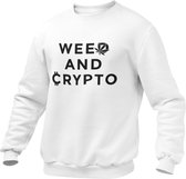 Crypto Kleding -Weed and Crypto - Bitcoin - Trui/Sweater