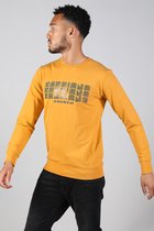 Gabbiano Trui Premium Sweater Met Logo Opdruk 772555 Mustard Yellow 806 Mannen Maat - XXL