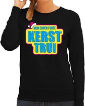Mijn super foute kersttrui Kerst sweater - zwart - dames - Kerst trui/ Foute Kerst party outfit XS