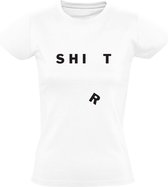 Shit Shirt | Dames T-shirt | Wit | Weggevallen letter | Eenvoudig