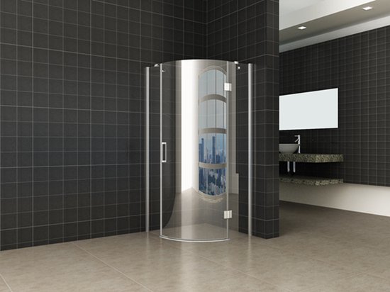 Bally Sphere Shower Cabine De Douche Quart De Rond Porte Tournante Charnière À Droite 90x90x200cm 8mm Verre De Sécurité Anti-calcaire Avec Revêtement NANO Chrome