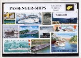 Passagiersschepen – Luxe postzegel pakket (A6 formaat) : collectie van 50 verschillende postzegels van passagiersschepen – kan als ansichtkaart in een A6 envelop - authentiek cadea